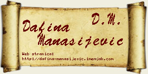 Dafina Manasijević vizit kartica
